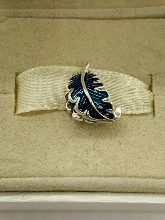 Pandora Jewelry - ✨🔥Pandora Blue Curved Feather Charm Nature and Celestial Pendant